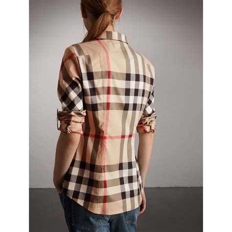 burberry valentines cotton t-shirt|Burberry Check Stretch cotton.